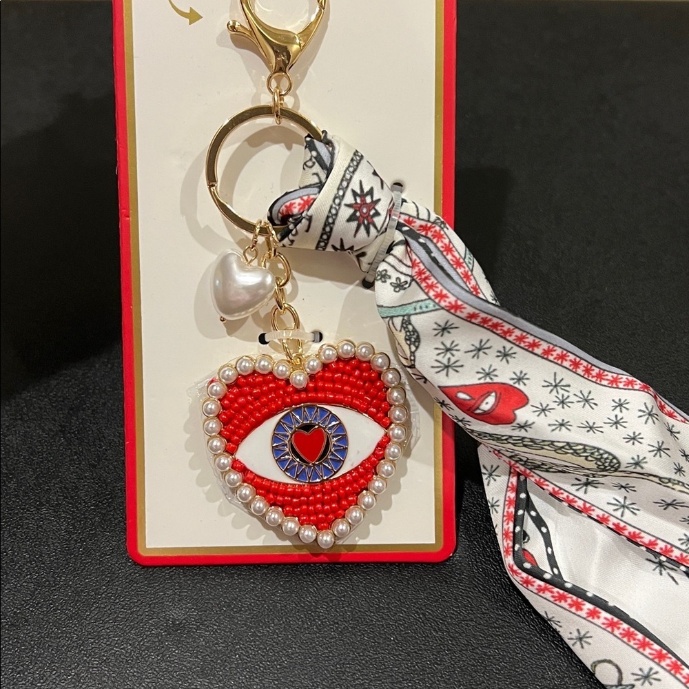 Piper K | Heart ❤️ Celestial Evil Eye 🪬 Bag Charm